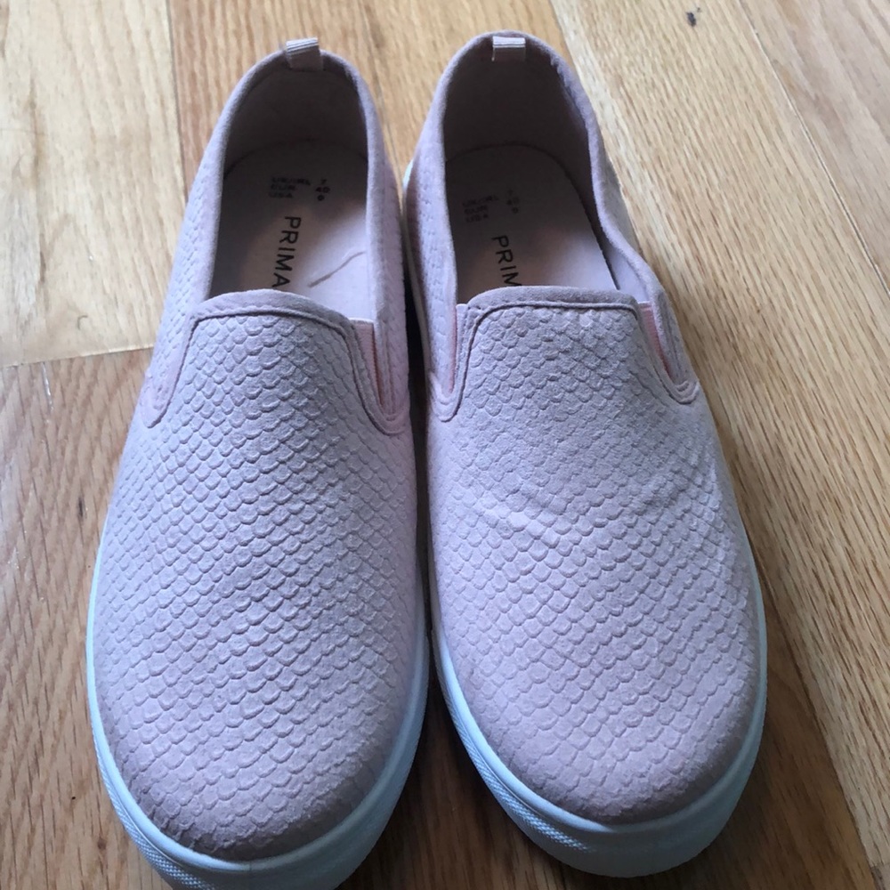 Pink loafers